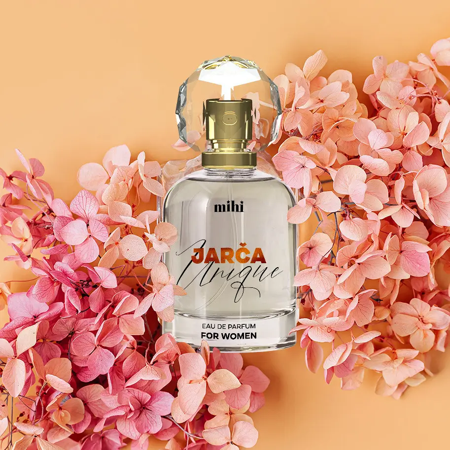 Parfum Unique Jarča MIHI – fragrance fruitée et florale pour femme, avec notes d’agrumes, fruits de la passion, musc et accords boisés