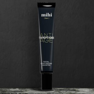 Booster hydratant anti-âge aux tripeptides et acide hyaluronique pour un effet liftant et pour lisser les rides.