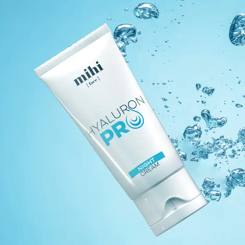 Crème de nuit acide hyaluronique Hyaluron Pro pour peau sensible.