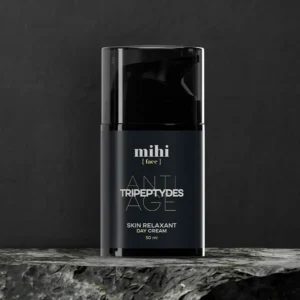 Pot de la crème de jour relaxante anti-âge aux tripeptides mihi, alternative au botox.