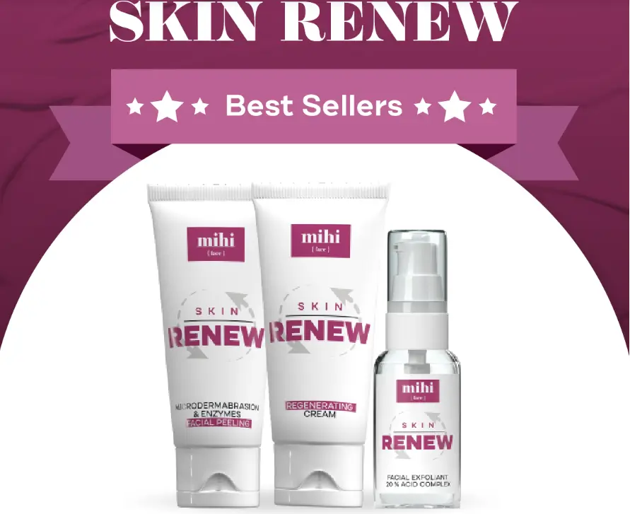 Le coffret MIHI Skin Renew, le trio parfait pour le renouvellement de la peau après l'été.