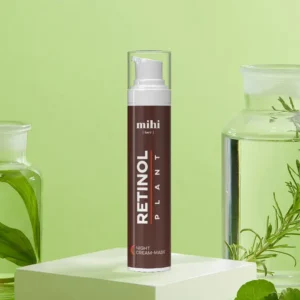 Masque-crème de nuit anti-âge au Bakuchiol de la gamme Mihi Retinol Plant