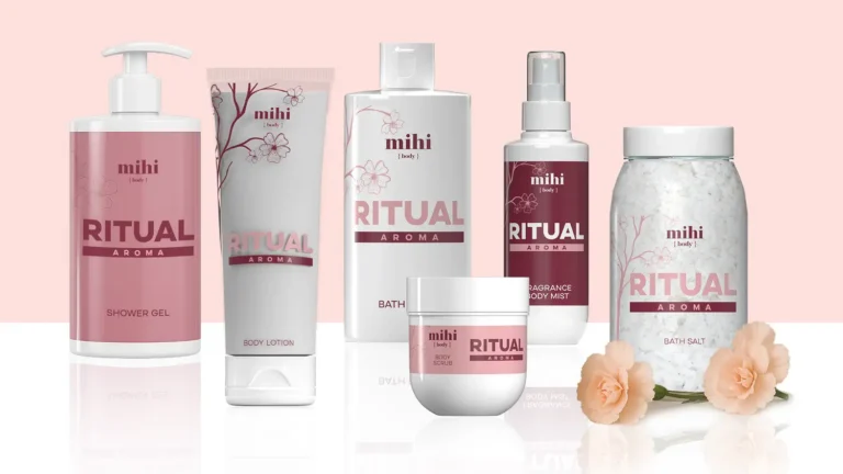 Femme profitant d'un rituel soin corps relaxant avec les produits de la gamme Aroma Ritual de Mihi.