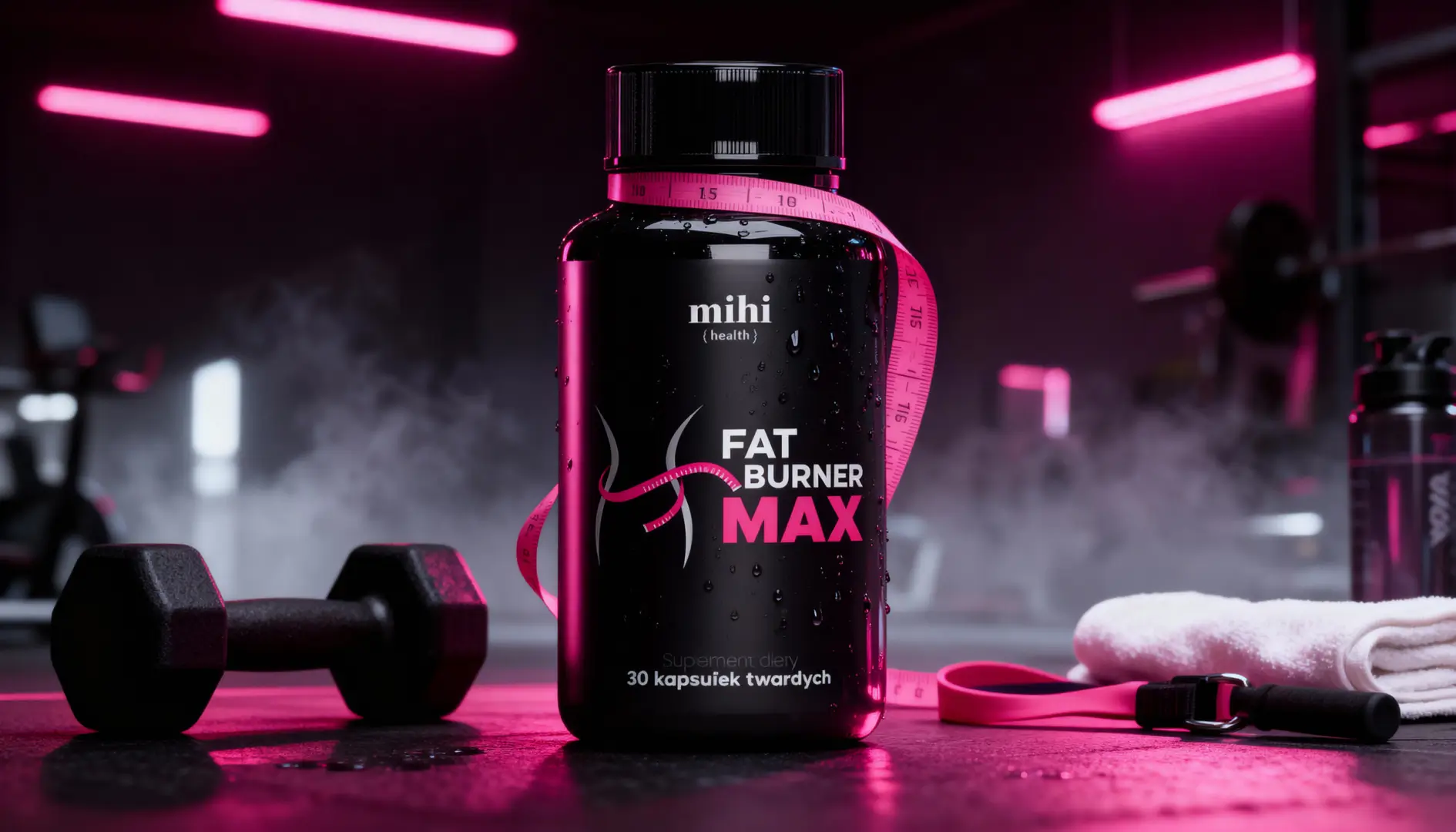 Flacon Vitamins Fat Burner MAX Mihi avec ingrédients naturels thé vert et guarana