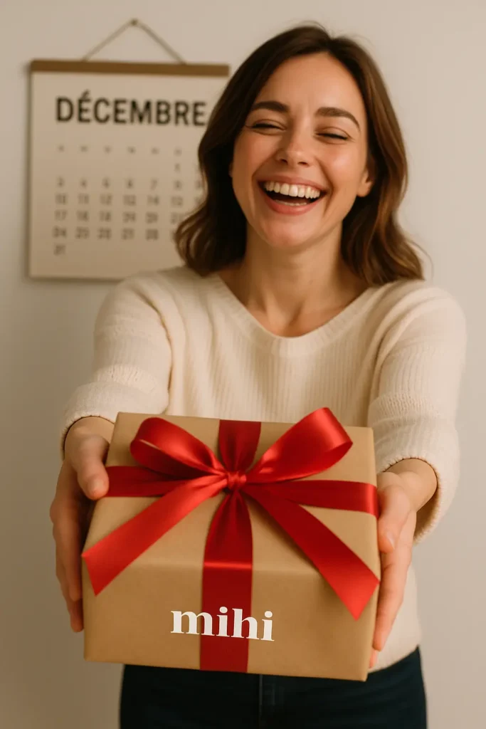Idées cadeaux Noël dernière minute Mihi : parfums et soins avec livraison rapide.