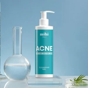 Flacon pompe du Gel Nettoyant Acné Visage Acne Help Mihi