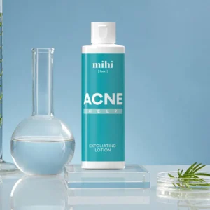 Flacon de la Lotion Exfoliante Acné visage Acne Help Mihi aux acides AHA et PHA