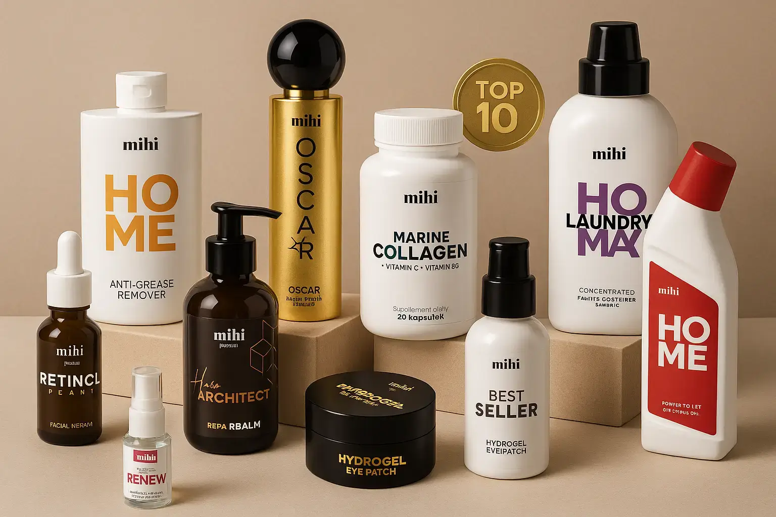 Sélection des meilleurs produits Mihi sur une étagère - Cosmétique et Maison