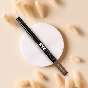 Crayon yeux chocolate automatique MIHI (03 Chocolate) : Teinte marron foncé semi-mat pour un regard intense et doux