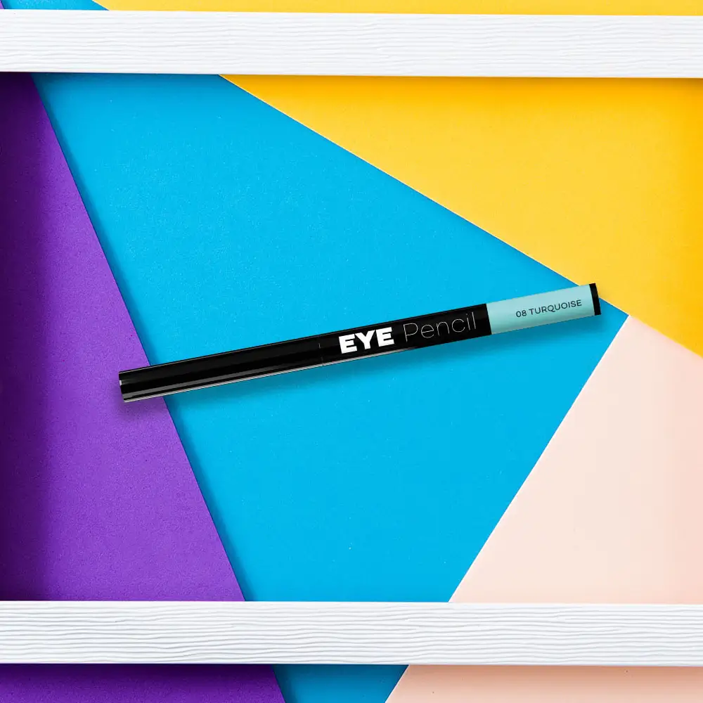 Crayon yeux turquoise automatique MIHI (08) : Teinte bleu lagon vibrante pour un regard frais et pétillant.