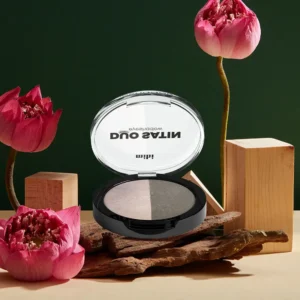 Duo Satin Eyeshadow MIHI palette fard paupières rose brun satiné