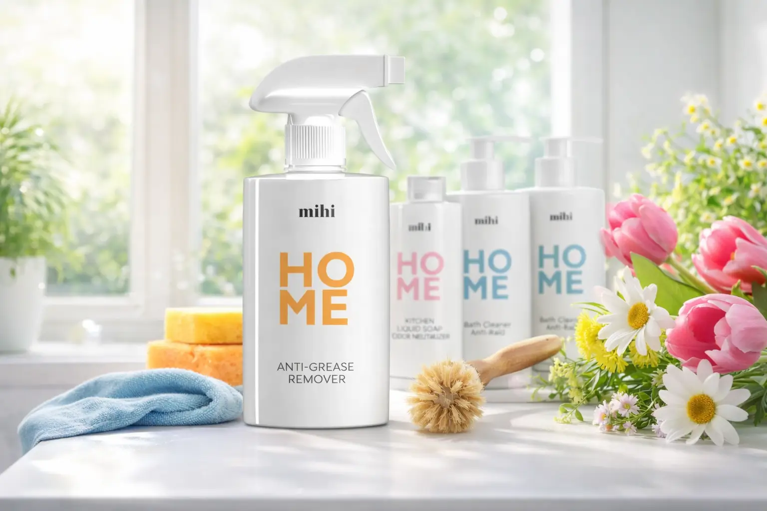 Gamme de produits ménagers efficaces MIHI pour le nettoyage de printemps
