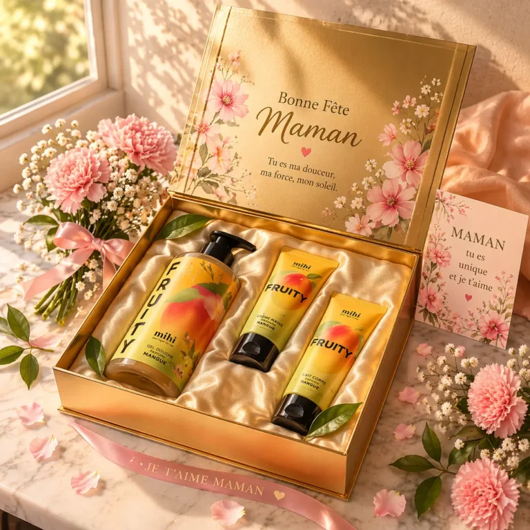 Idée cadeau Fête des Mères pas cher : sélection de coffrets beauté et parfums Mihi à moins de 30 euros.