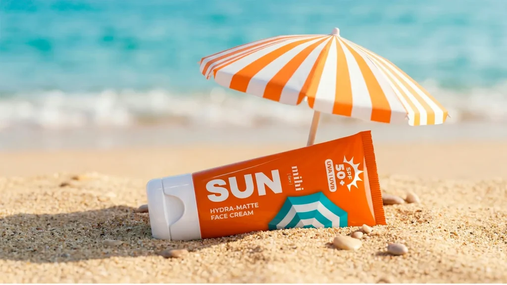 Analyse et avis crème solaire visage Mihi SPF 50+ Hydra Matte anti-brillance.