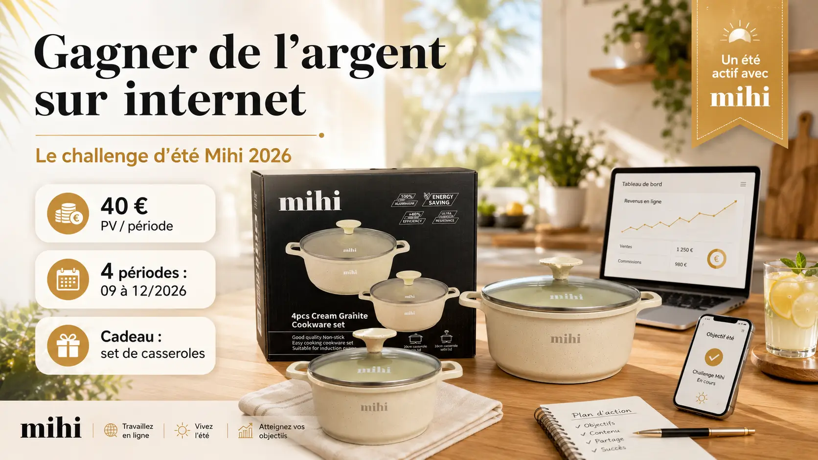 Comment gagner de largent sur internet avec le challenge d'été Mihi.