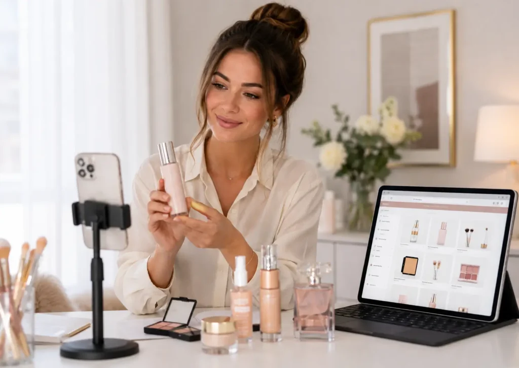 VDI cosmétique sans stock avec Mihi et vente de produits sur les réseaux sociaux